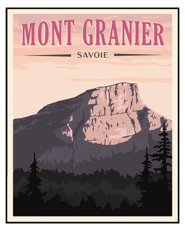 Affiche Poster du Mont Granier - Savoie